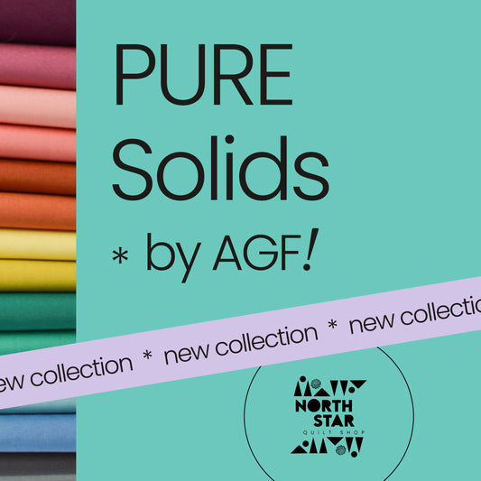 North Star Quilt Shop now proudly carries the stunning Art Gallery Fabrics Pure Solids line, featuring vibrant colors and luxurious softness. Shop now