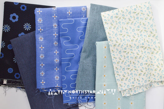 Blues & White Bundle | North Star Quilt Shop Curated Cotton Quilting Bundle