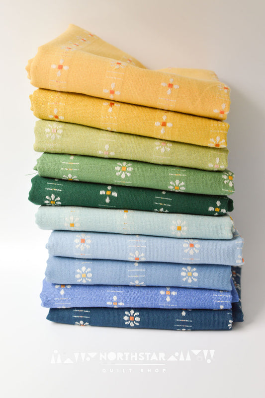 Forest Forage Daisies Collection | Fableism Supply Co Woven Cotton Quilting Bundle