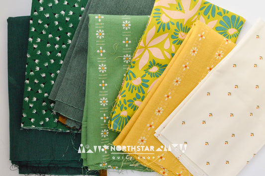 Greens & Yellow Bundle | North Star Quilt Shop Curated Cotton Quilting Bundle