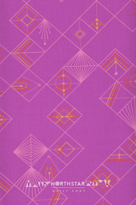 Sloe Plum Tiles | Andover Fabrics Quilting Cotton Yardage